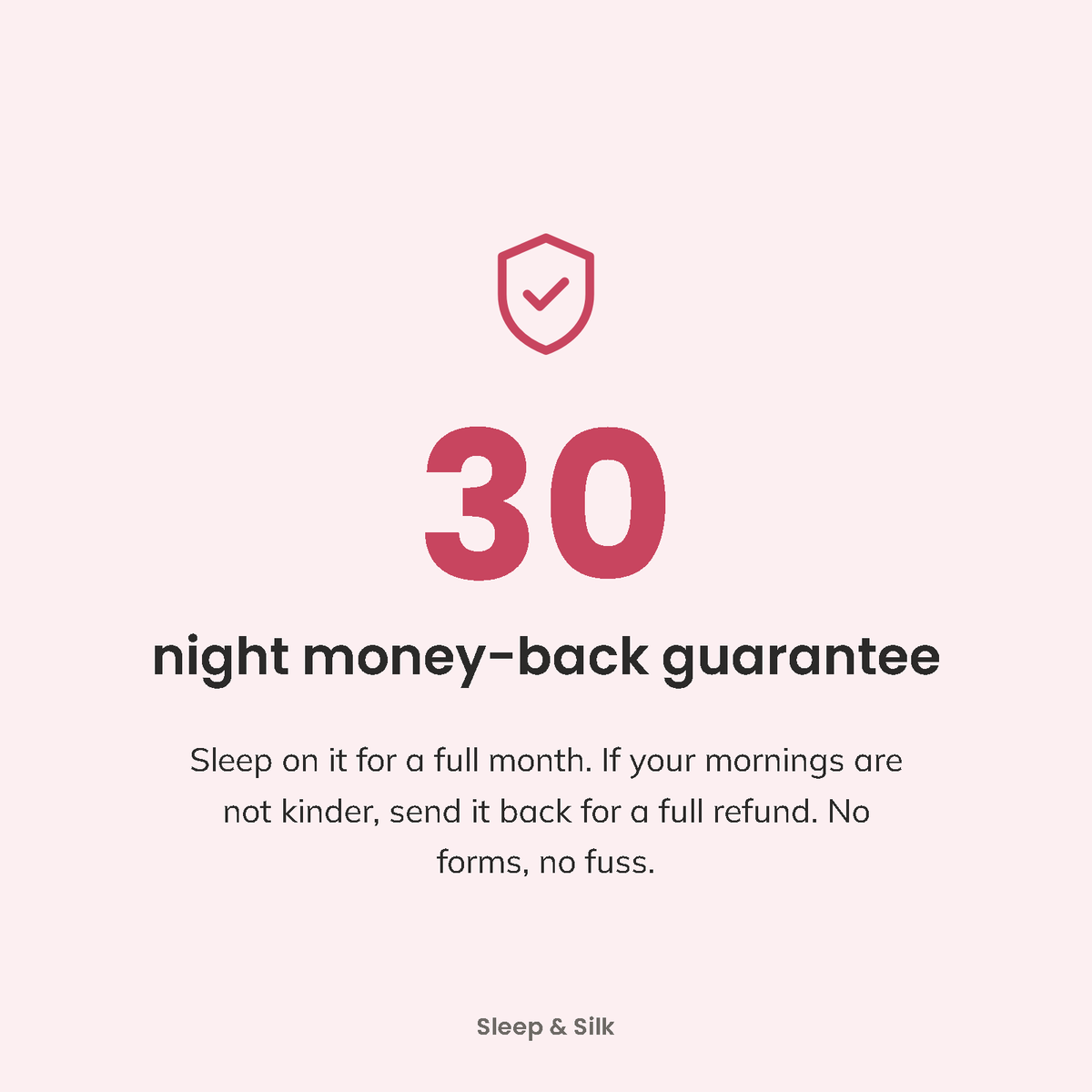 30-night money-back guarantee: full refund if your mornings are not kinder