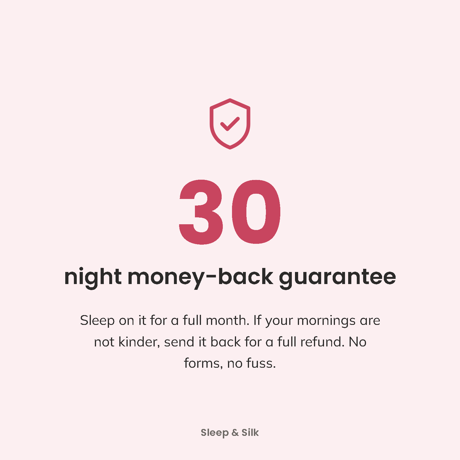 30-night money-back guarantee: full refund if your mornings are not kinder